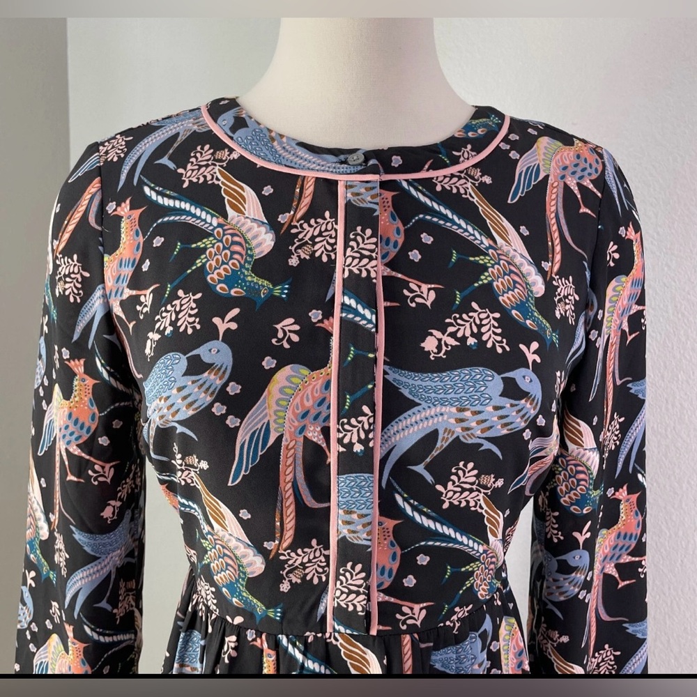 LOFT Ann Taylor Bird Print Dress- Size 4